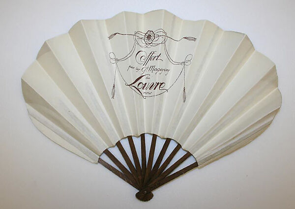 Fan, Antoine Calbet (French, Engayrac 1860–1944 Paris), paper, wood, French