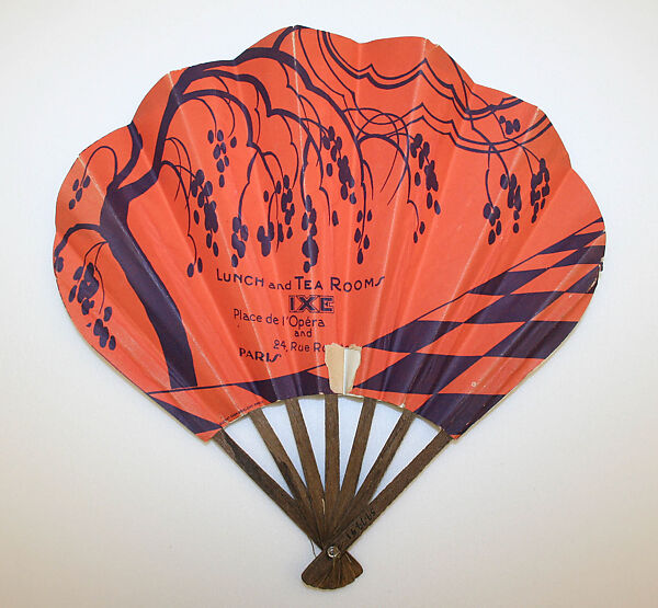 Fan, paper, wood, French
