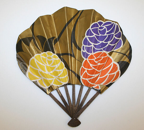 Fan, paper, wood, French