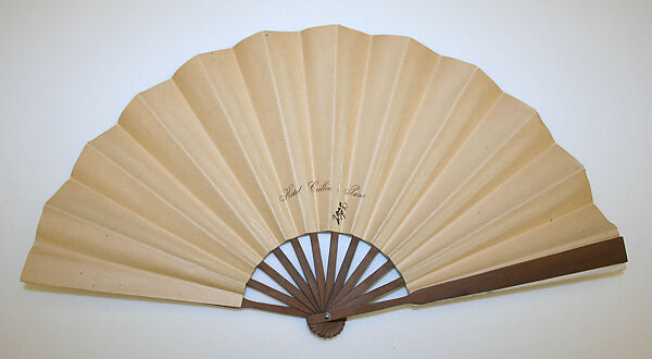 Fan, Antoine Calbet (French, Engayrac 1860–1944 Paris), paper, wood, French
