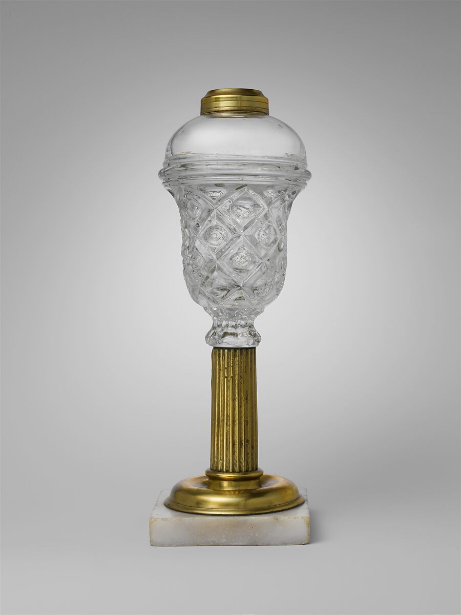 Candlestick, Lacy pressed glass 