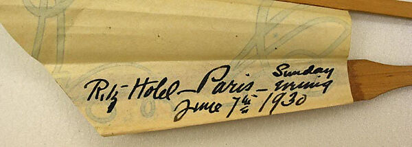 Fan, paper, wood, French