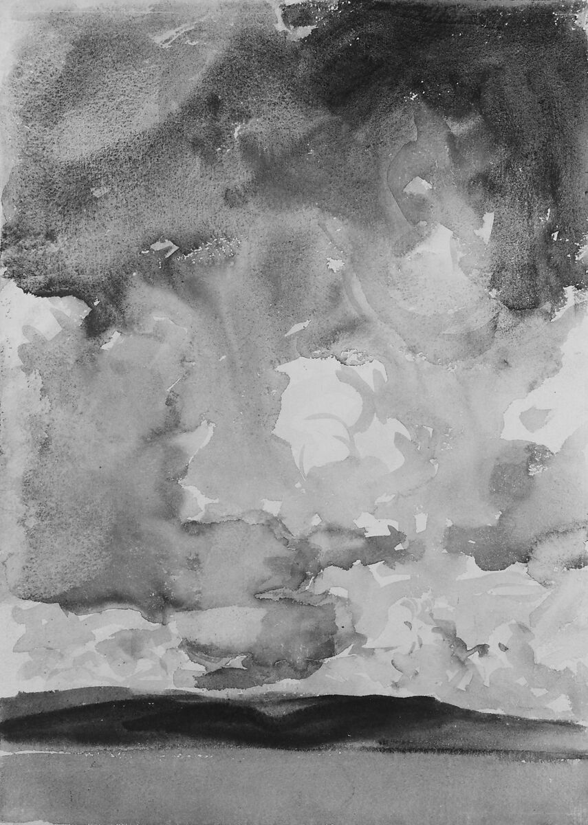 Clouds, John Singer Sargent (American, Florence 1856–1925 London), Watercolor on white wove paper, American