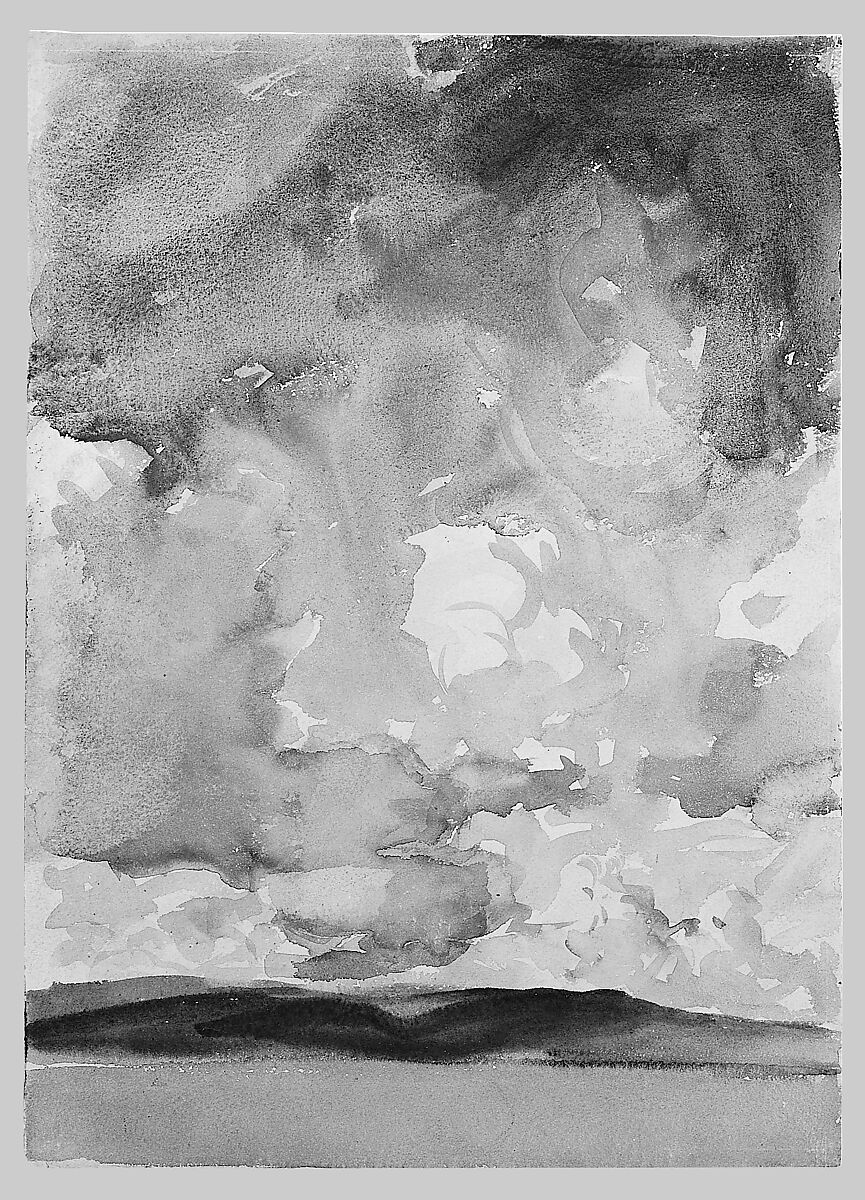 Clouds, John Singer Sargent (American, Florence 1856–1925 London), Watercolor on white wove paper, American