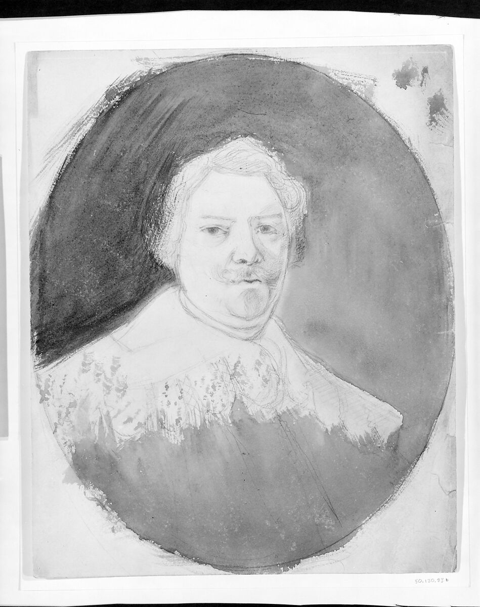 Portrait of a Man, John Singer Sargent (American, Florence 1856–1925 London), Watercolor and graphite on off-white wove paper, American