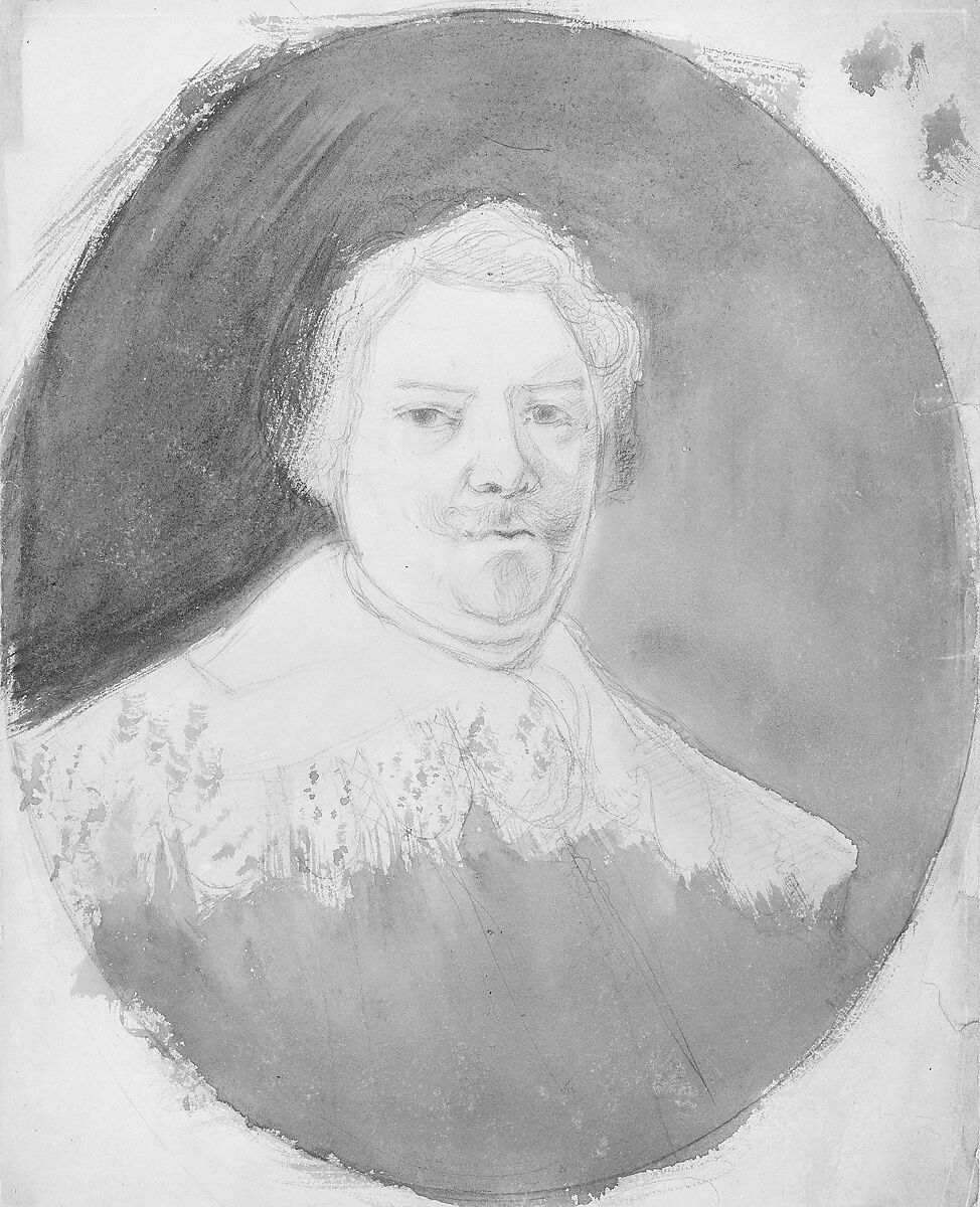 Portrait of a Man, John Singer Sargent (American, Florence 1856–1925 London), Watercolor and graphite on off-white wove paper, American