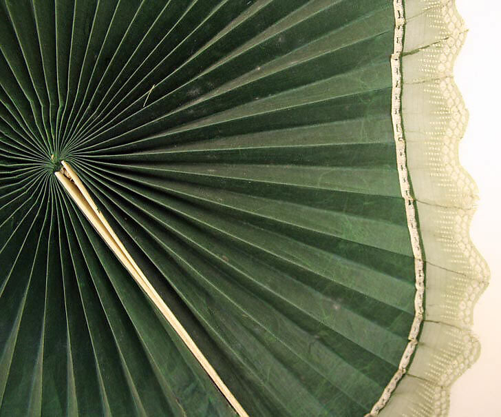 Fan, silk, bone, European