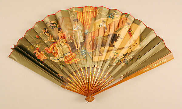 Fan, paper, wood, Spanish 