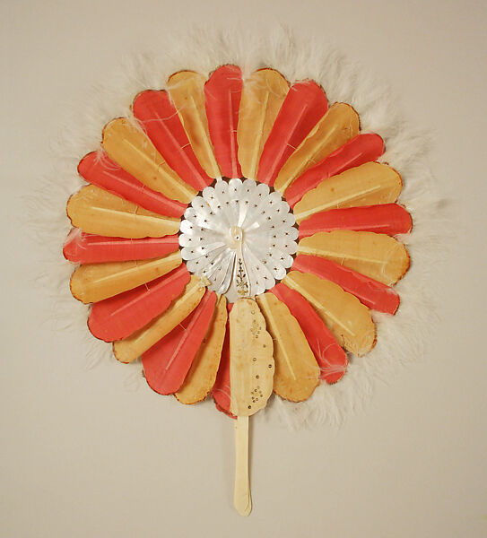 Fan, silk, American