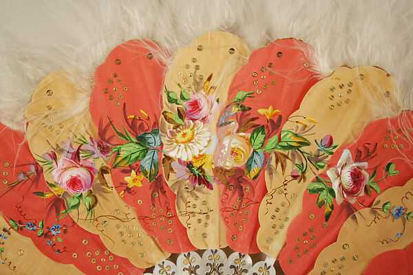 Fan, silk, American