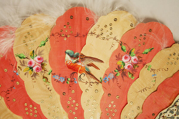 Fan, silk, American