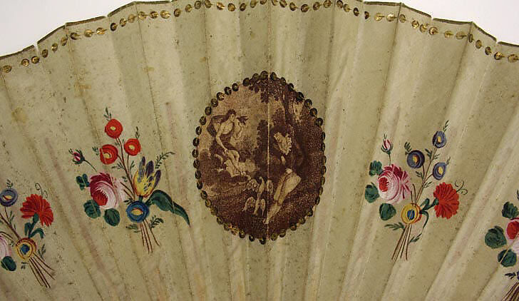 Fan, silk, European