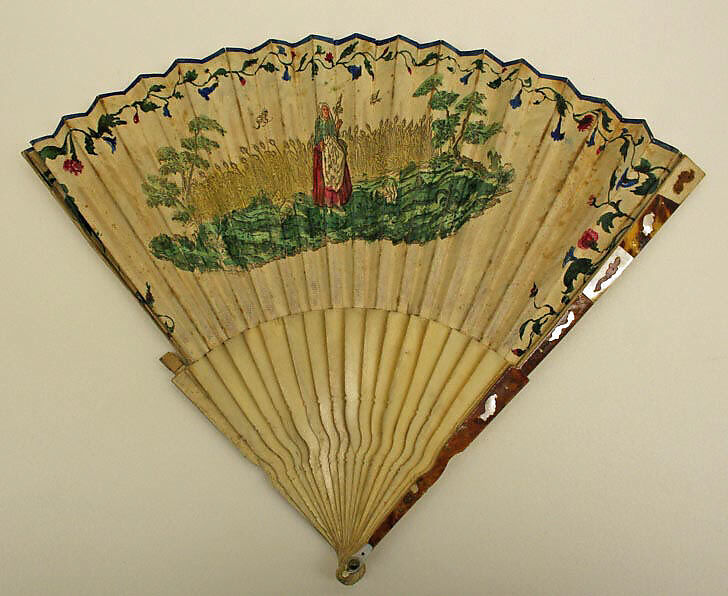 Fan, paper, tortoiseshell, bone, European 