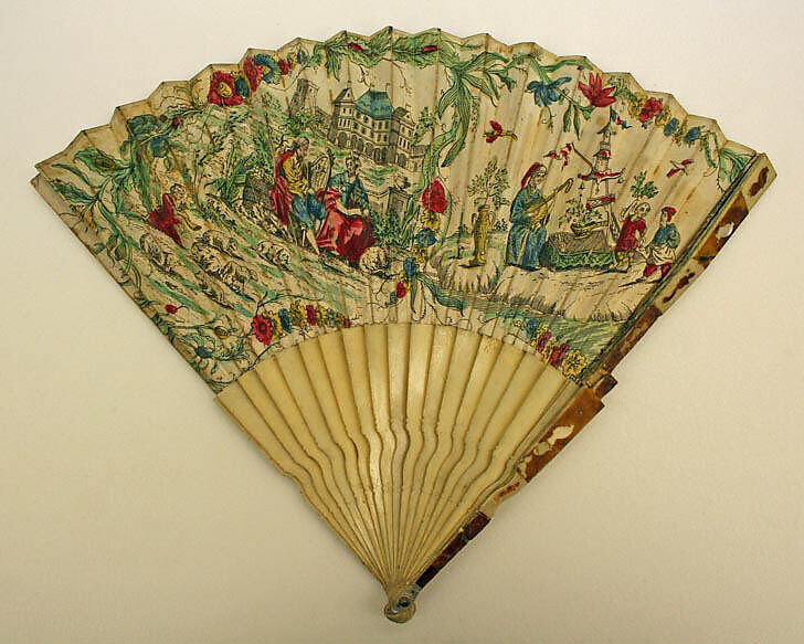 Fan, paper, tortoiseshell, bone, European