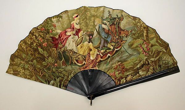 Fan, cotton, wood, European 
