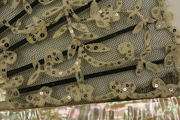 Fan, pearl, cotton, American