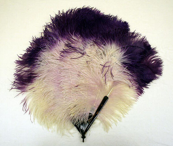Fan, ostrich feathers, tortoiseshell, Italian 