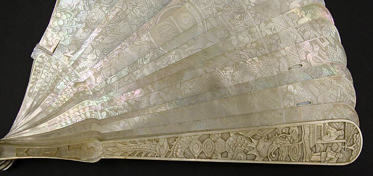 Brisé fan, mother-of-pearl, French