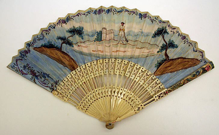 Fan, ivory, French