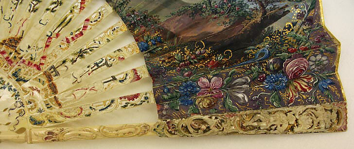 Fan, paper, ivory, French