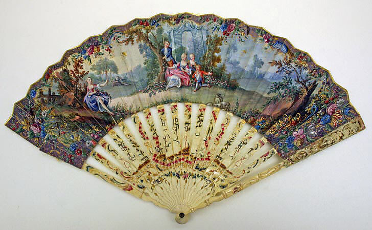 Fan, paper, ivory, French 