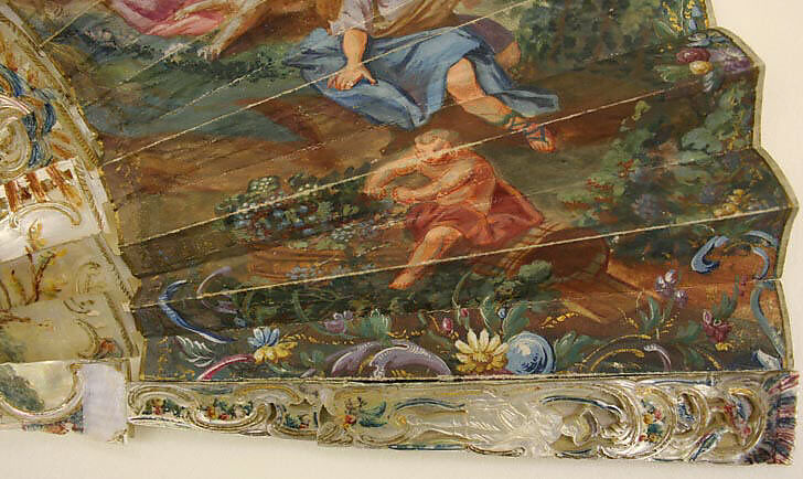 Fan, paper, mother-of-pearl, French