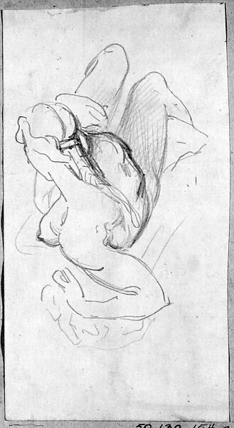 Night (from Scrapbook), John Singer Sargent (American, Florence 1856–1925 London), Graphite on off-white wove paper, American