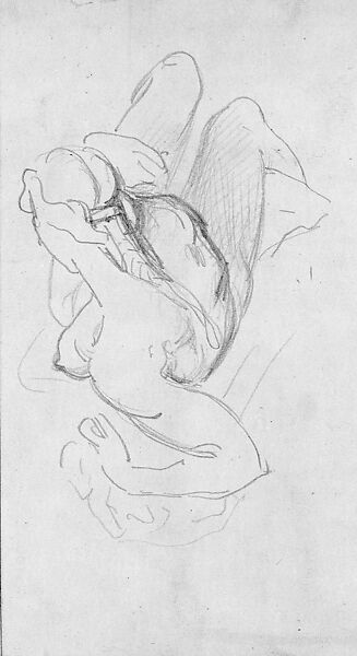 Night (from Scrapbook), John Singer Sargent (American, Florence 1856–1925 London), Graphite on off-white wove paper, American