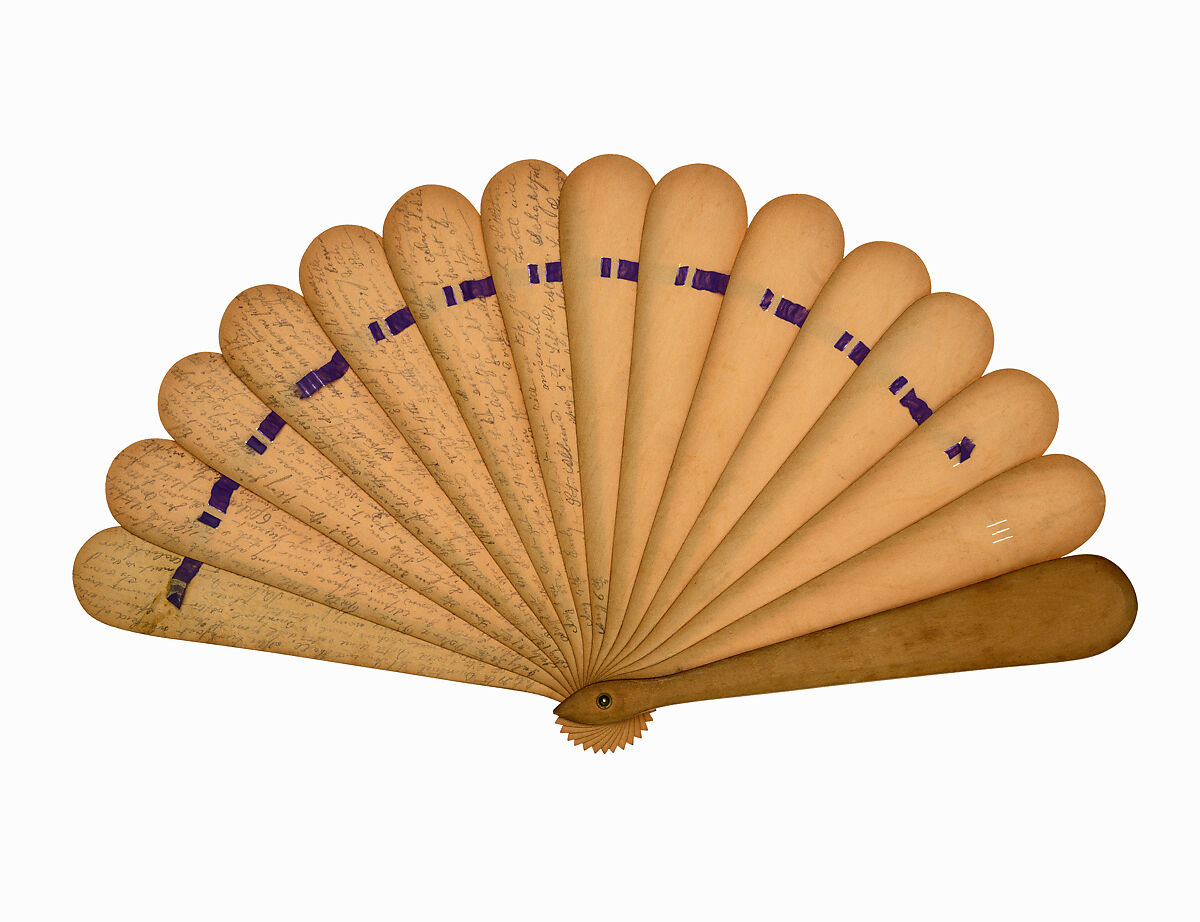 Fan, wood (cottonwood), American