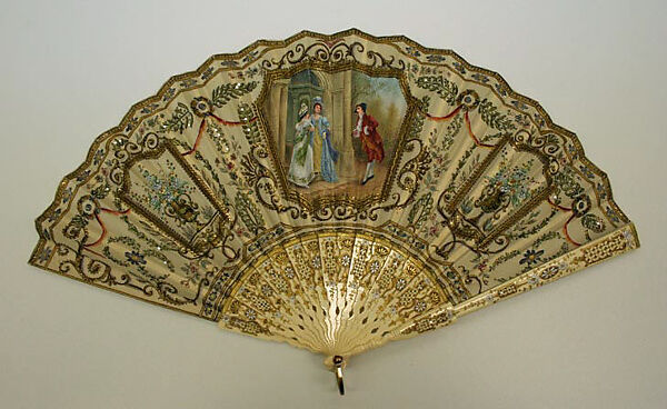 Fan, Tiffany &amp; Co. (1837–present), silk, American 