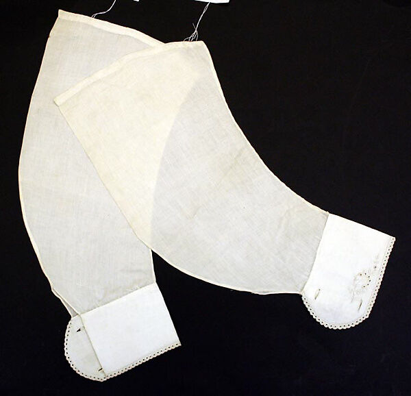 Accessory set, (b, c) cotton, probably American