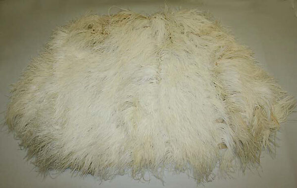 Evening cape, silk, feathers, American or European 