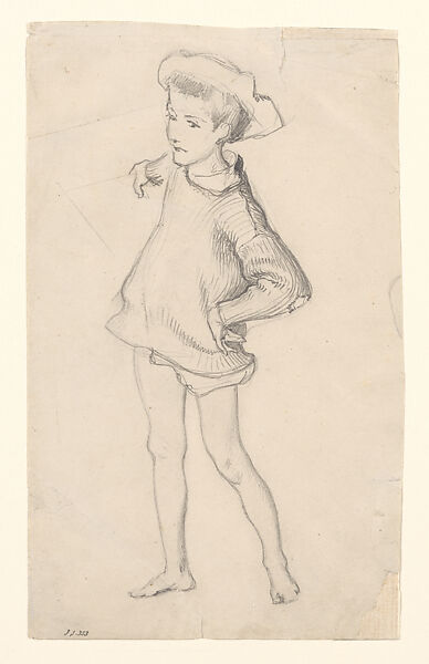 Child, Study for "Oyster Gatherers of Cancale", John Singer Sargent  American, Graphite on off-white wove paper, American