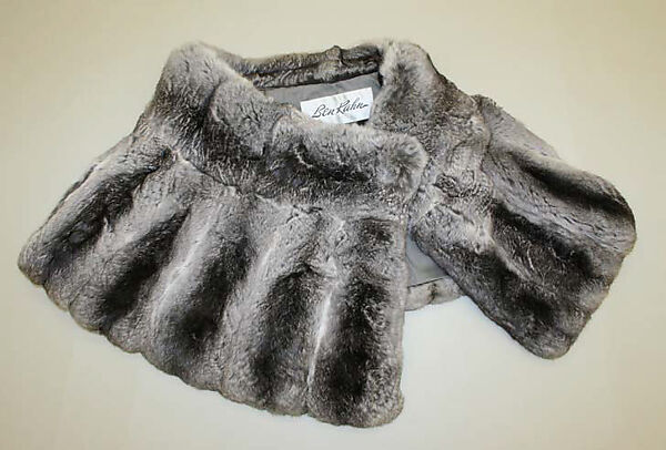 Cape, Ben Kahn Furs (American, founded 1921), fur, silk, American 