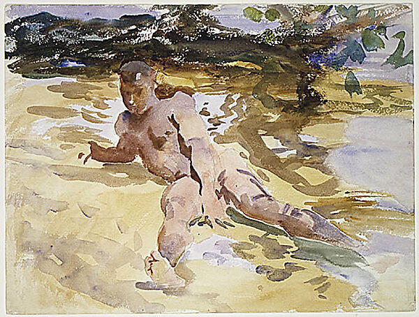 john singer sargent watercolors beach