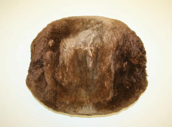 Muff, fur, silk, American or European 