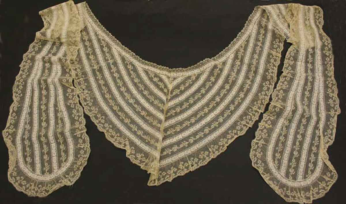 Shawl, cotton, flax, American 