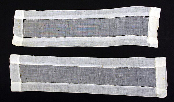 Accessory set, linen, silk, cotton, American