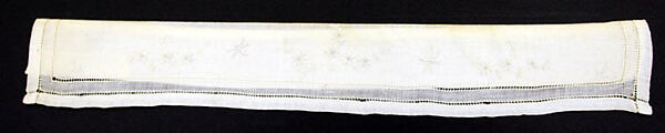 Accessory set, linen, silk, cotton, American