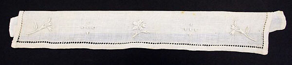 Accessory set, linen, silk, cotton, American