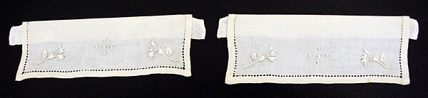 Accessory set, linen, silk, cotton, American