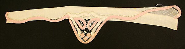 Accessory set, linen, silk, cotton, American