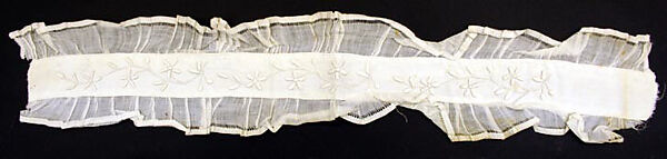 Accessory set, linen, silk, cotton, American