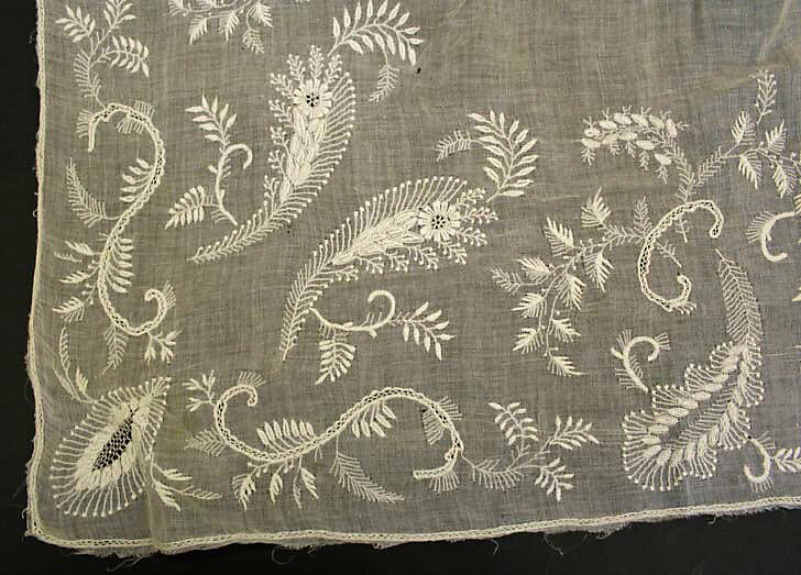 Shawl, cotton, British