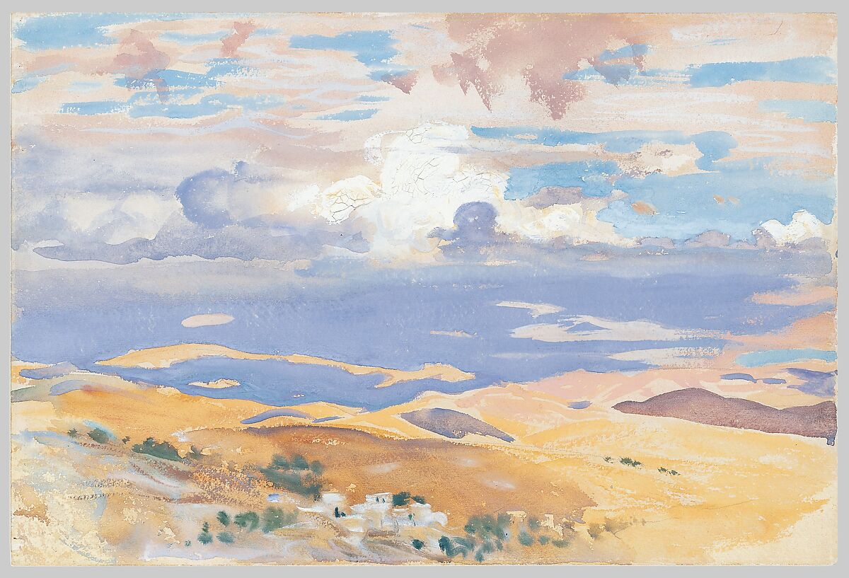 From Jerusalem, John Singer Sargent (American, Florence 1856–1925 London), Watercolor, gouache, and graphite on off-white wove paper, American