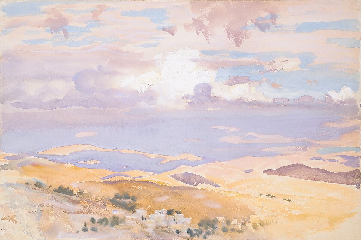 From Jerusalem, John Singer Sargent (American, Florence 1856–1925 London), Watercolor, gouache, and graphite on off-white wove paper, American