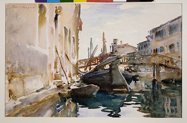 Giudecca, John Singer Sargent (American, Florence 1856–1925 London), Watercolor and graphite on off-white paper, American