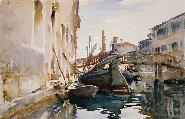 Giudecca, John Singer Sargent (American, Florence 1856–1925 London), Watercolor and graphite on off-white paper, American