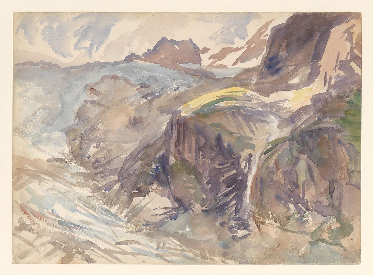 Glacier, John Singer Sargent (American, Florence 1856–1925 London), Watercolor and graphite on white wove paper, American