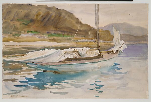 Idle Sails, John Singer Sargent (American, Florence 1856–1925 London), Watercolor and graphite on white wove paper, American